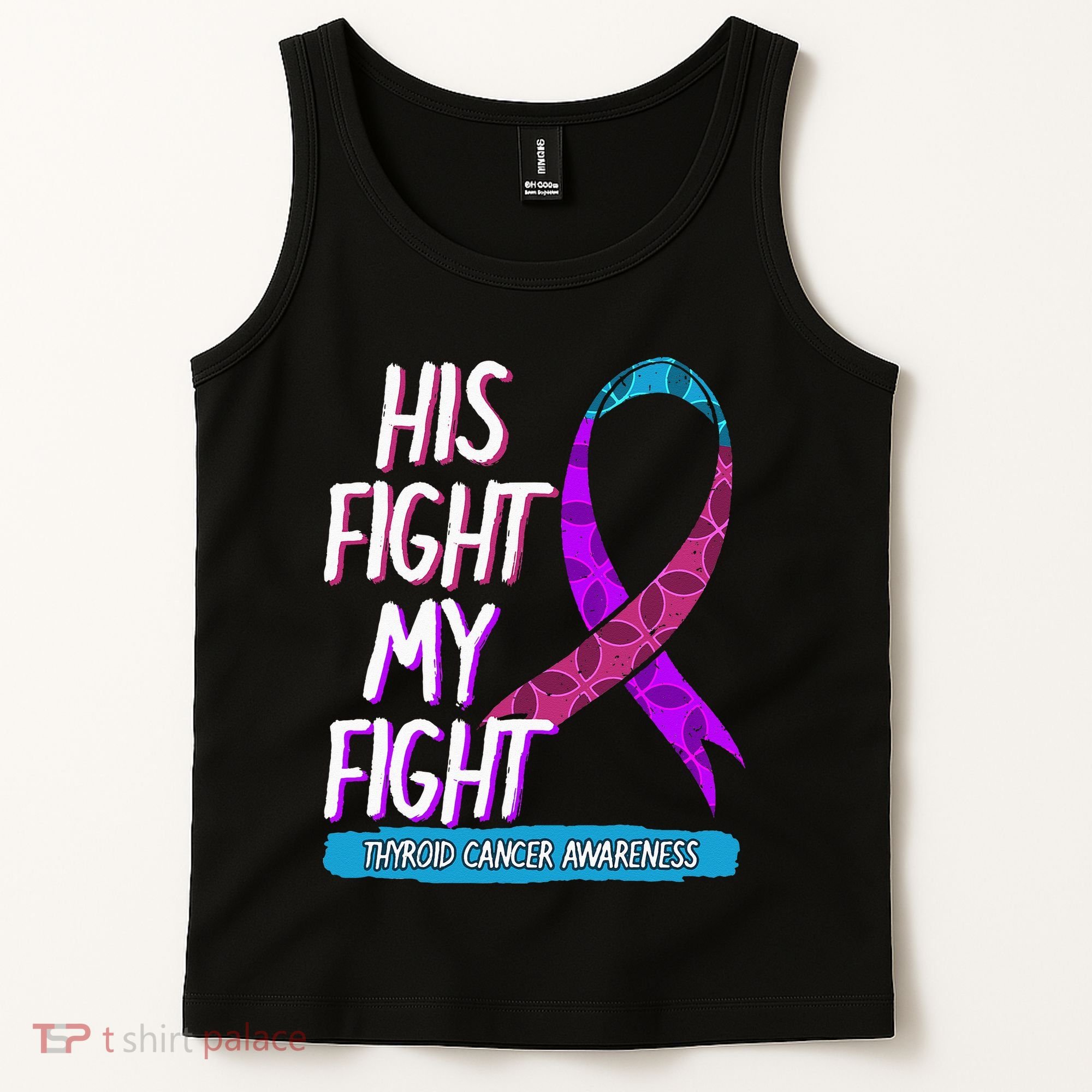 Thyroid Cancer Awareness Ribbon Endocrinologist Gift Idea Tank Top