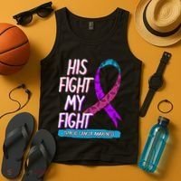 Thyroid Cancer Awareness Ribbon Endocrinologist Gift Idea Tank Top thumb 4