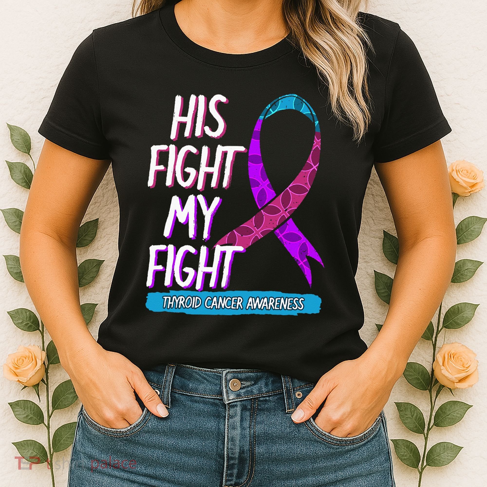 Thyroid Cancer Awareness Ribbon Endocrinologist Gift Idea Women's T-Shirt