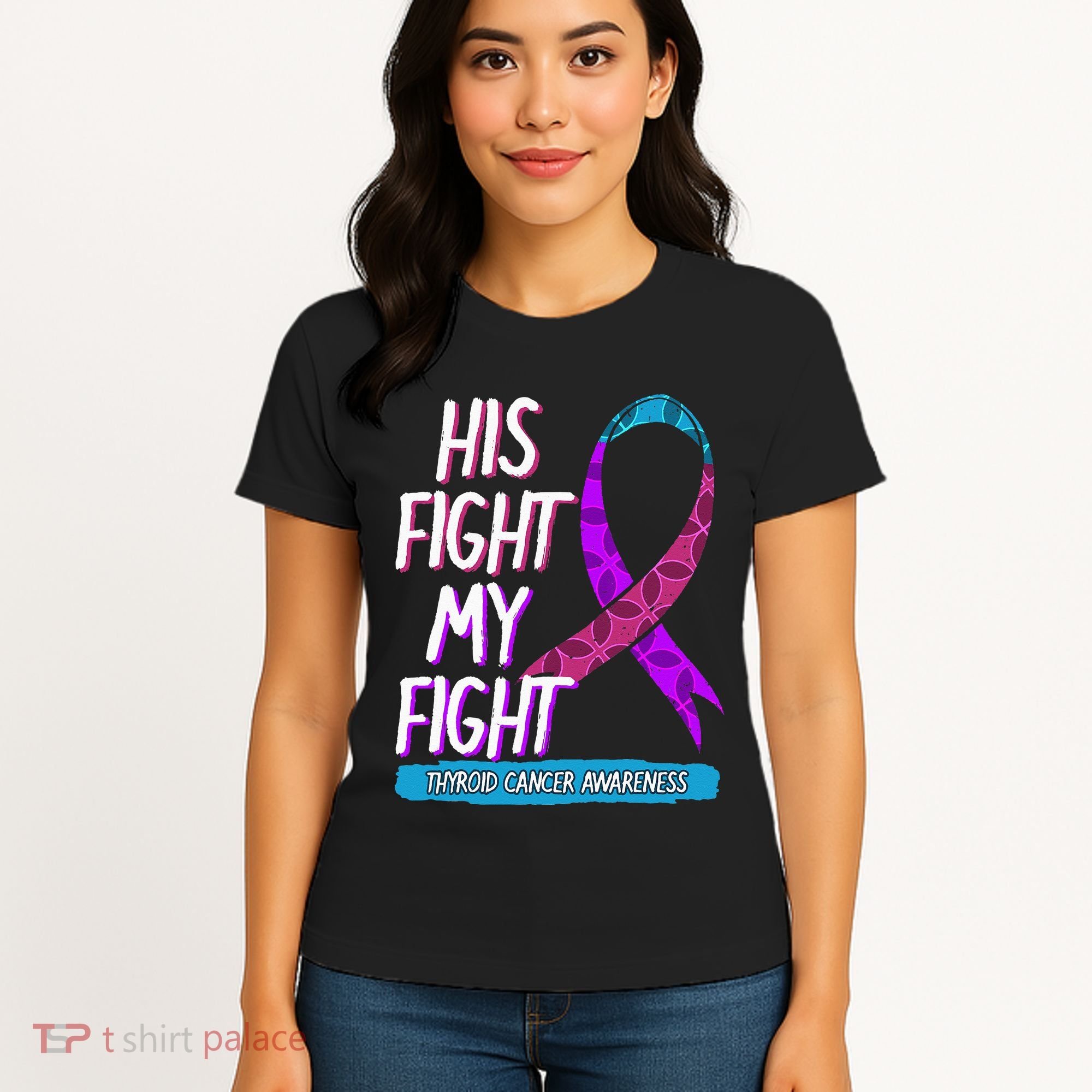 Thyroid Cancer Awareness Ribbon Endocrinologist Gift Idea Women's T-Shirt