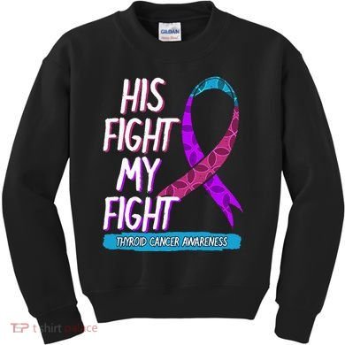 Thyroid Cancer Awareness Ribbon Endocrinologist Gift Idea Kids Sweatshirt