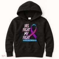 Thyroid Cancer Awareness Ribbon Endocrinologist Gift Idea Kids Hoodie thumb 0