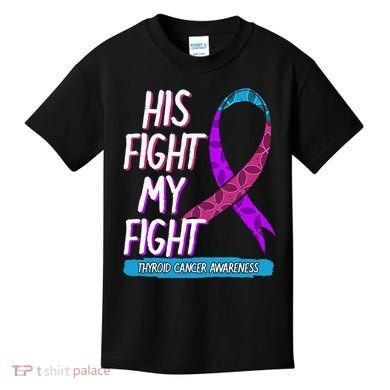 Thyroid Cancer Awareness Ribbon Endocrinologist Gift Idea Kids T-Shirt
