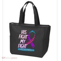 Thyroid Cancer Awareness Ribbon Endocrinologist Gift Idea Tote Bag thumb 3