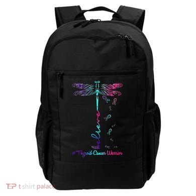 Thyroid Cancer Awareness Warrior Dragonfly Believe Hope Backpack