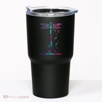 Thyroid Cancer Awareness Warrior Dragonfly Believe Hope Tumbler thumb 0
