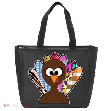 Turkey Colorful Abstract Thanksgiving Tote Bag