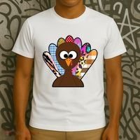 Turkey Colorful Abstract Thanksgiving T-Shirt thumb 3