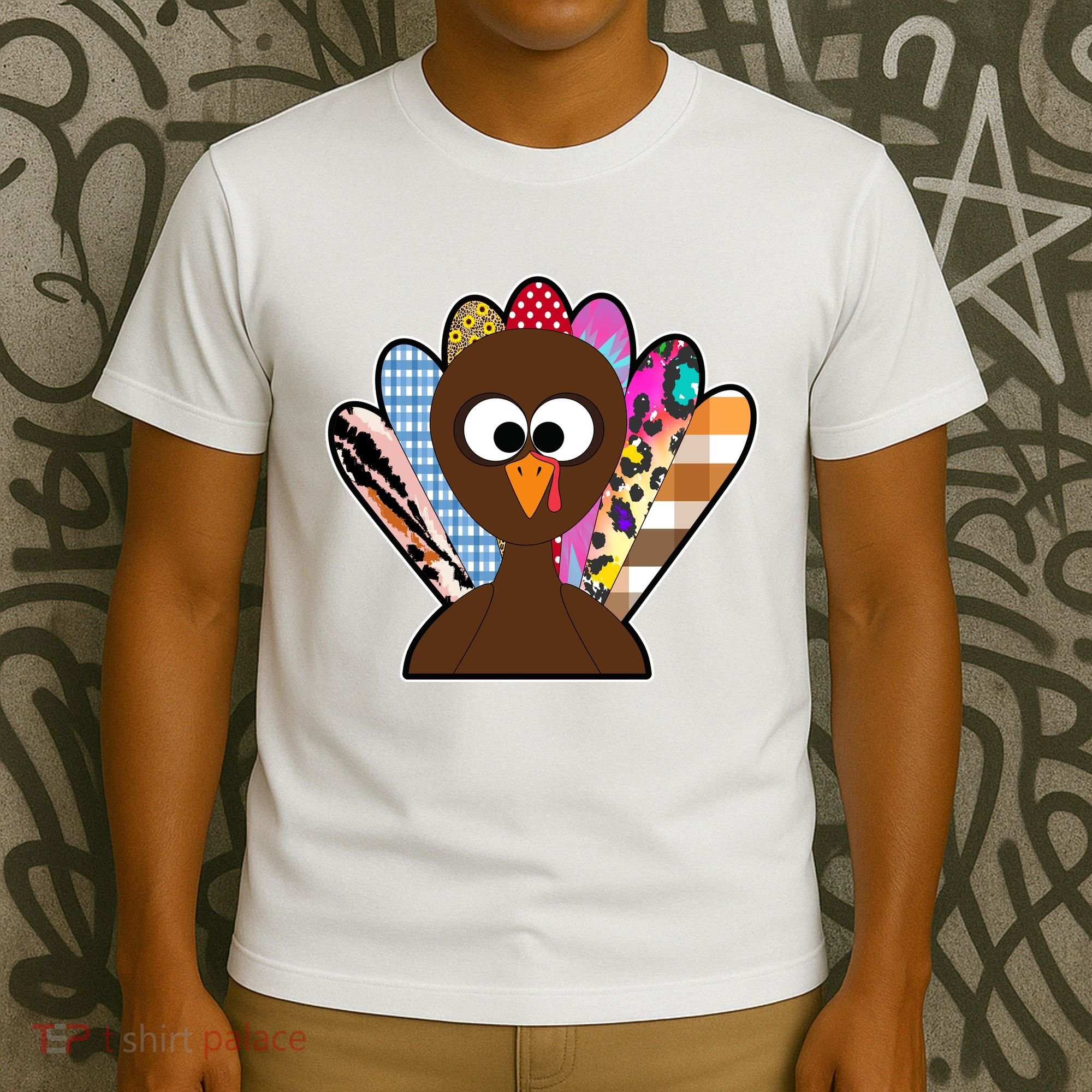 Turkey Colorful Abstract Thanksgiving T-Shirt