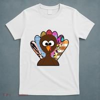 Turkey Colorful Abstract Thanksgiving T-Shirt thumb 5