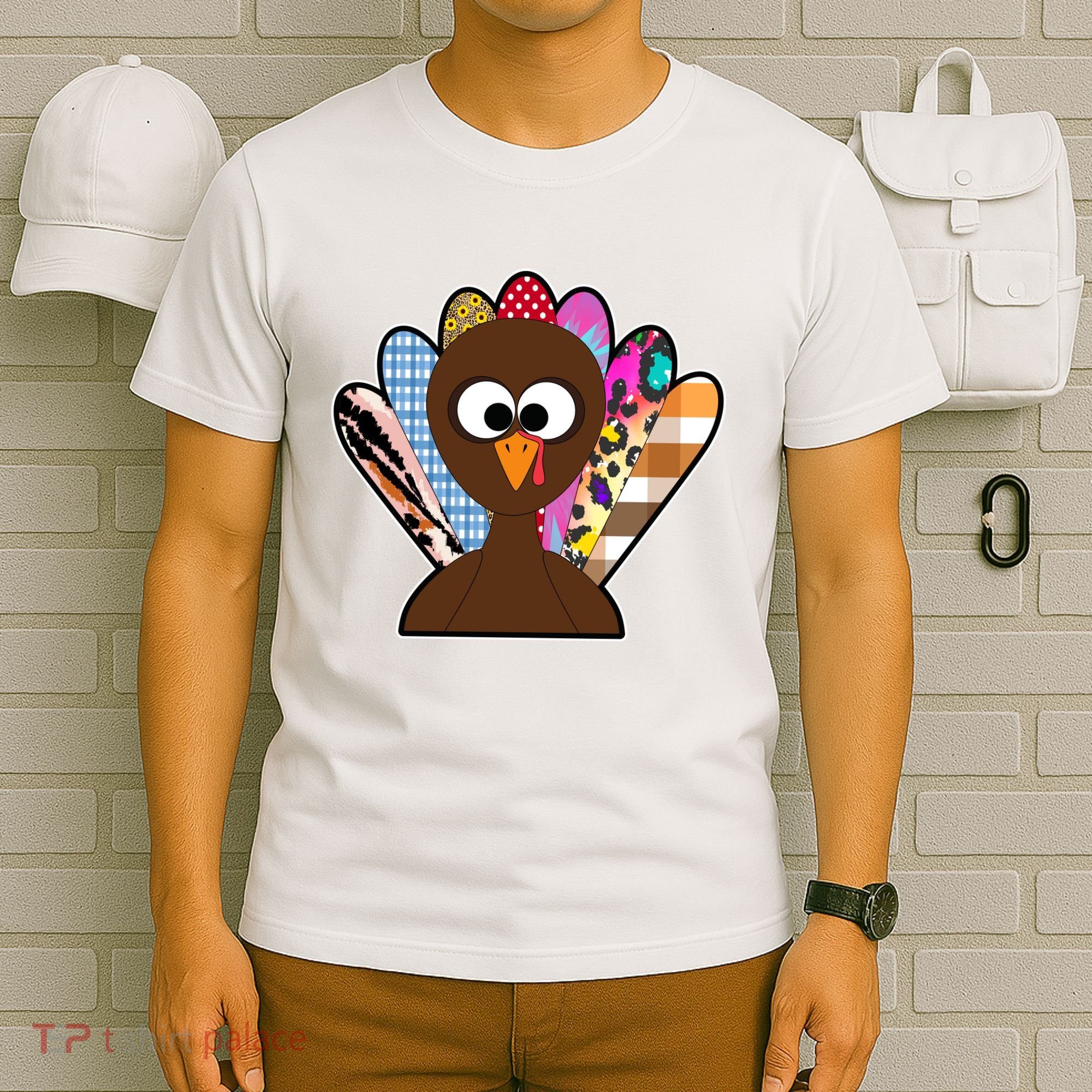 Turkey Colorful Abstract Thanksgiving T-Shirt