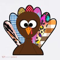 Turkey Colorful Abstract Thanksgiving T-Shirt thumb 7