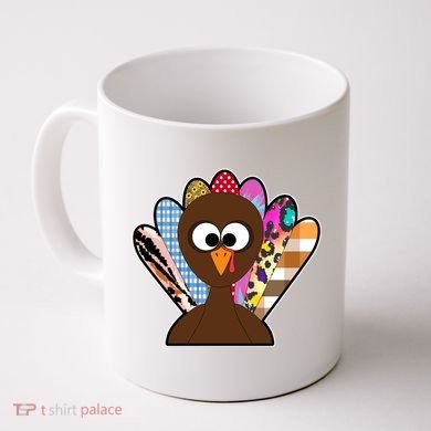 Turkey Colorful Abstract Thanksgiving Coffee Mug