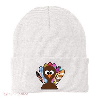 Turkey Colorful Abstract Thanksgiving Beanie