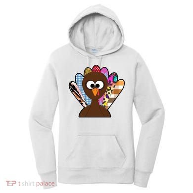Turkey Colorful Abstract Thanksgiving Women's Hoodie