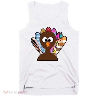 Turkey Colorful Abstract Thanksgiving Tank Top