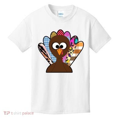 Turkey Colorful Abstract Thanksgiving Kids T-Shirt