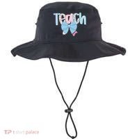 Teach Coquette Bow Teacher Happy First Day Back To School Bucket Hat thumb 0