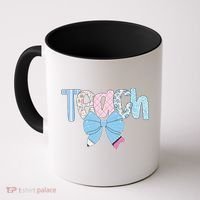 Teach Coquette Bow Teacher Happy First Day Back To School Coffee Mug thumb 0