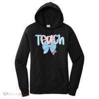 Teach Coquette Bow Teacher Happy First Day Back To School Women's Hoodie thumb 0