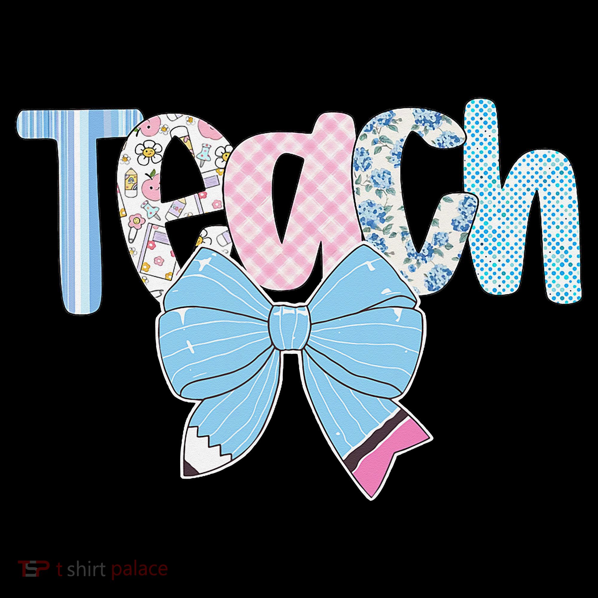 Teach Coquette Bow Teacher Happy First Day Back To School Women's Hoodie