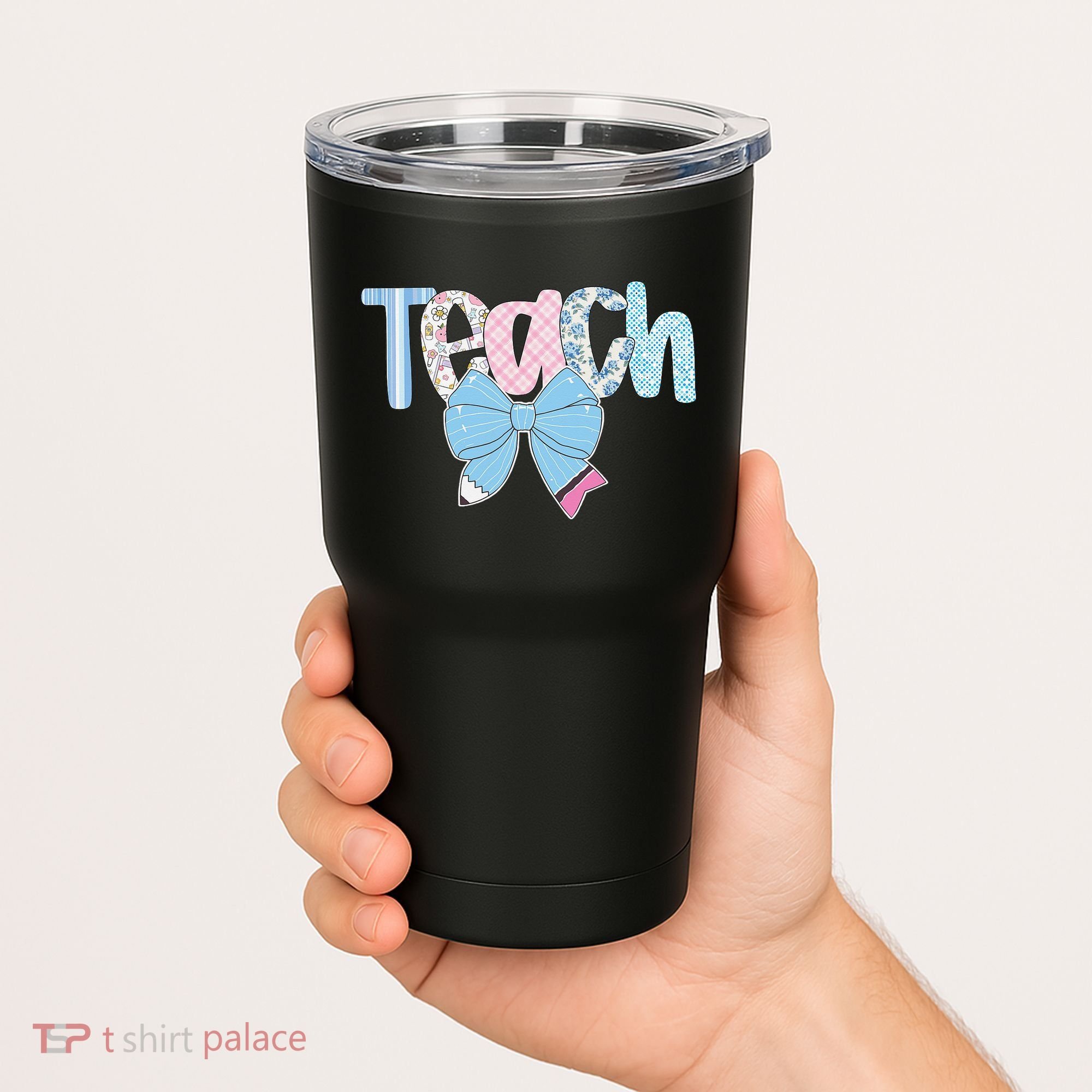 Teach Coquette Bow Teacher Happy First Day Back To School Tumbler
