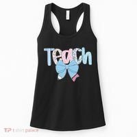 Teach Coquette Bow Teacher Happy First Day Back To School Women's Tank Top thumb 0