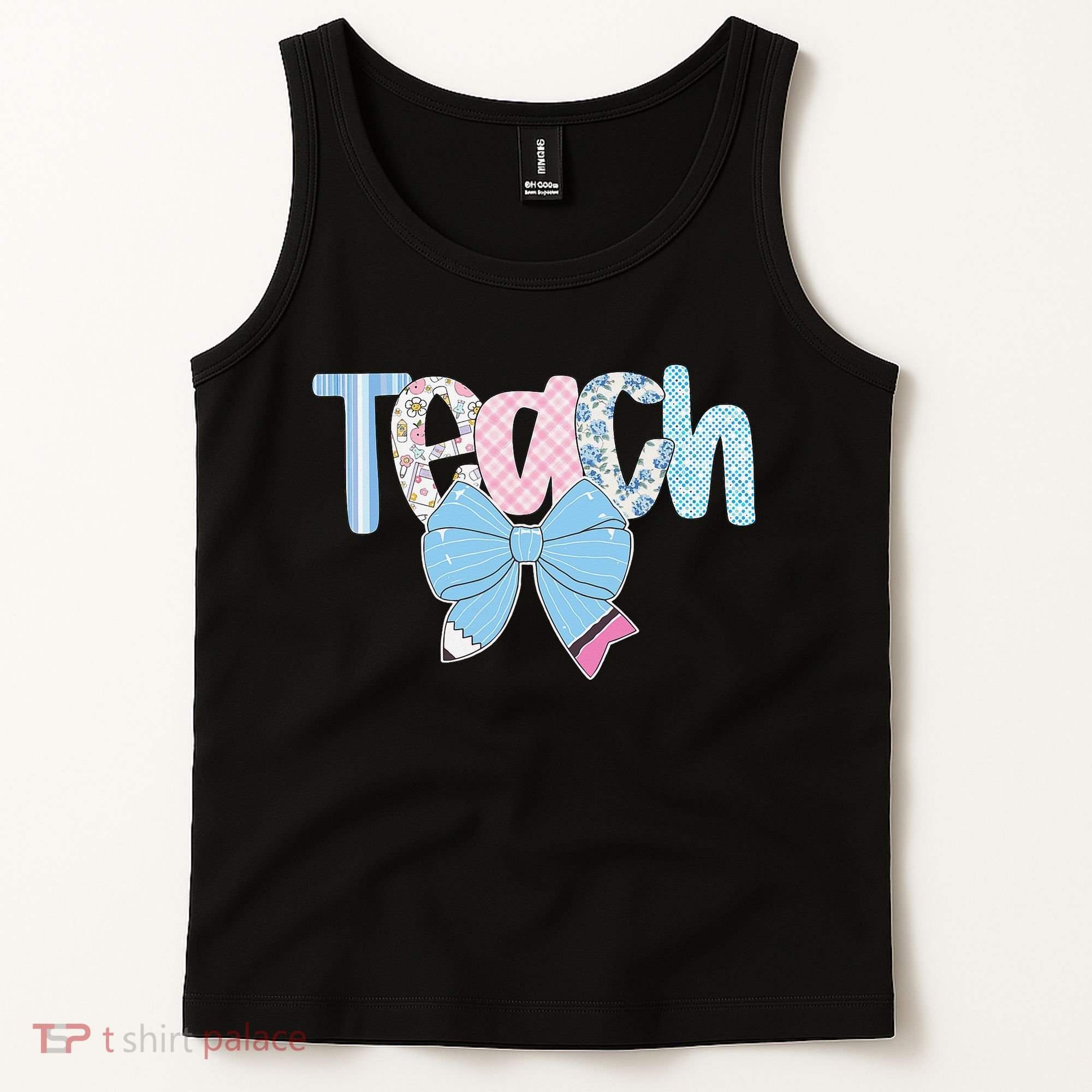 Teach Coquette Bow Teacher Happy First Day Back To School Tank Top
