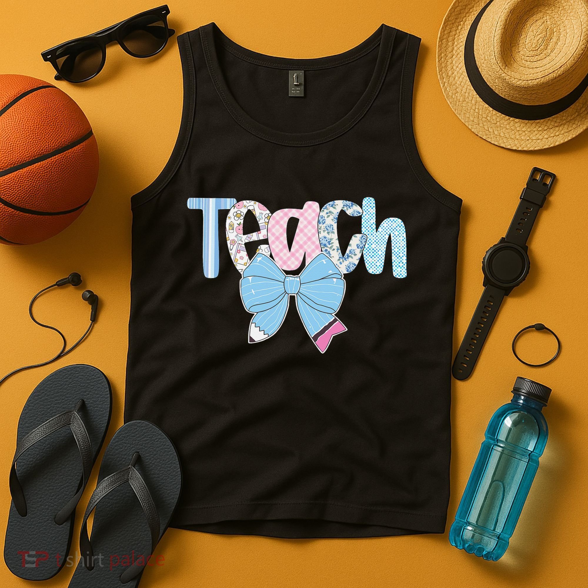 Teach Coquette Bow Teacher Happy First Day Back To School Tank Top