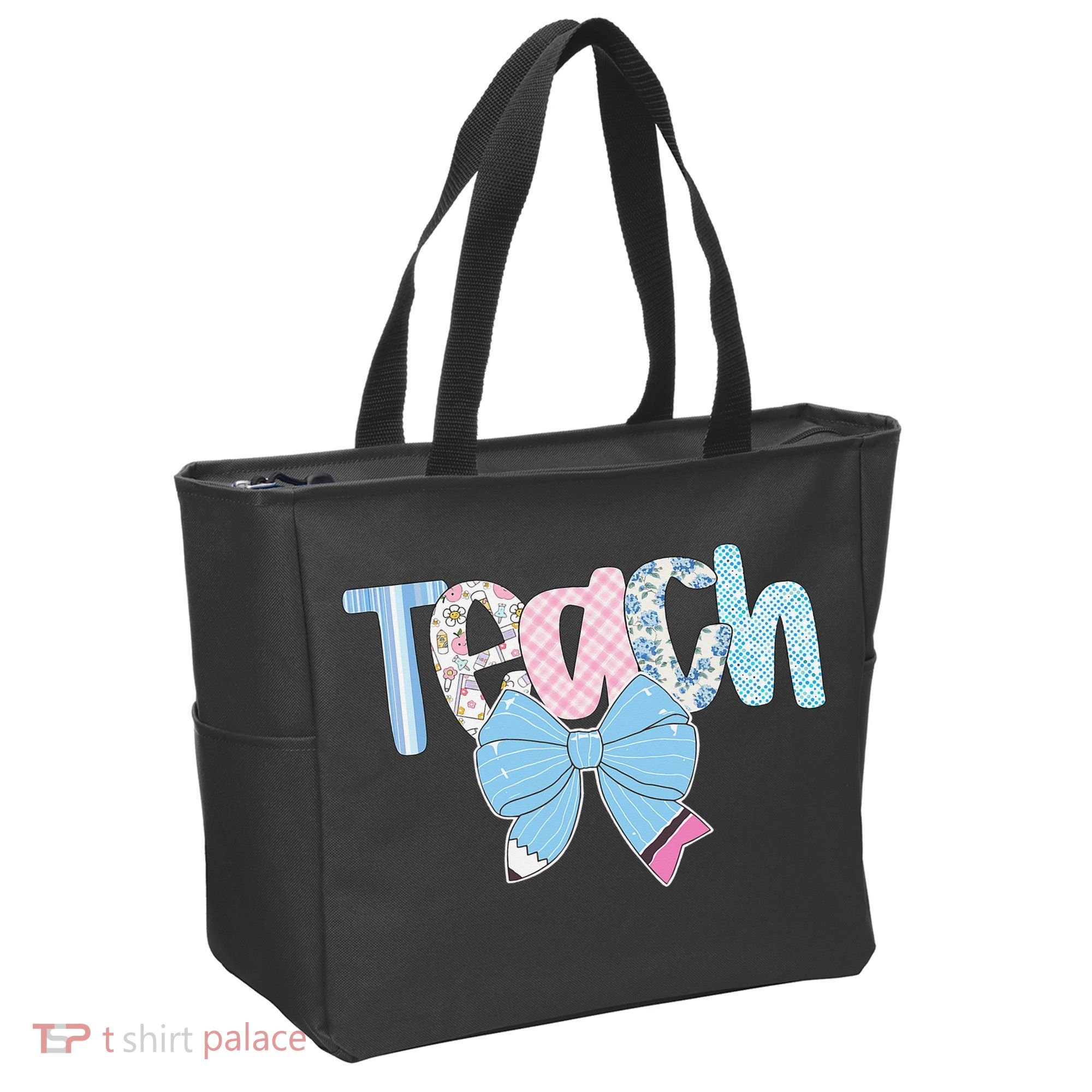 Teach Coquette Bow Teacher Happy First Day Back To School Tote Bag