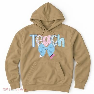 Teach Coquette Bow Teacher Happy First Day Back To School Hoodie