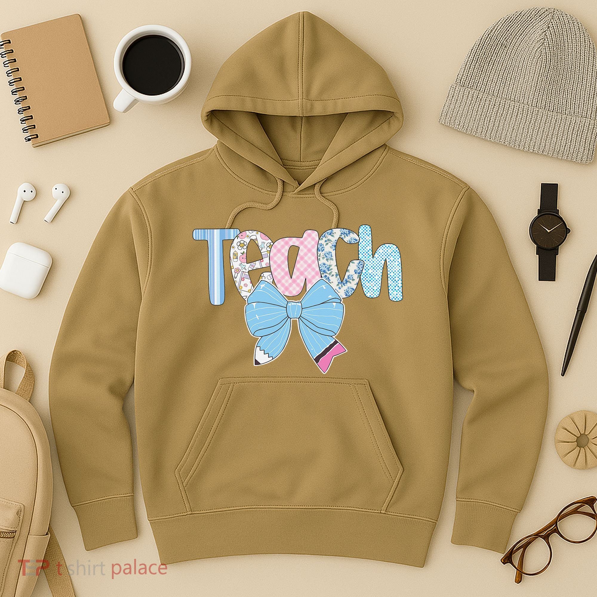 Teach Coquette Bow Teacher Happy First Day Back To School Hoodie