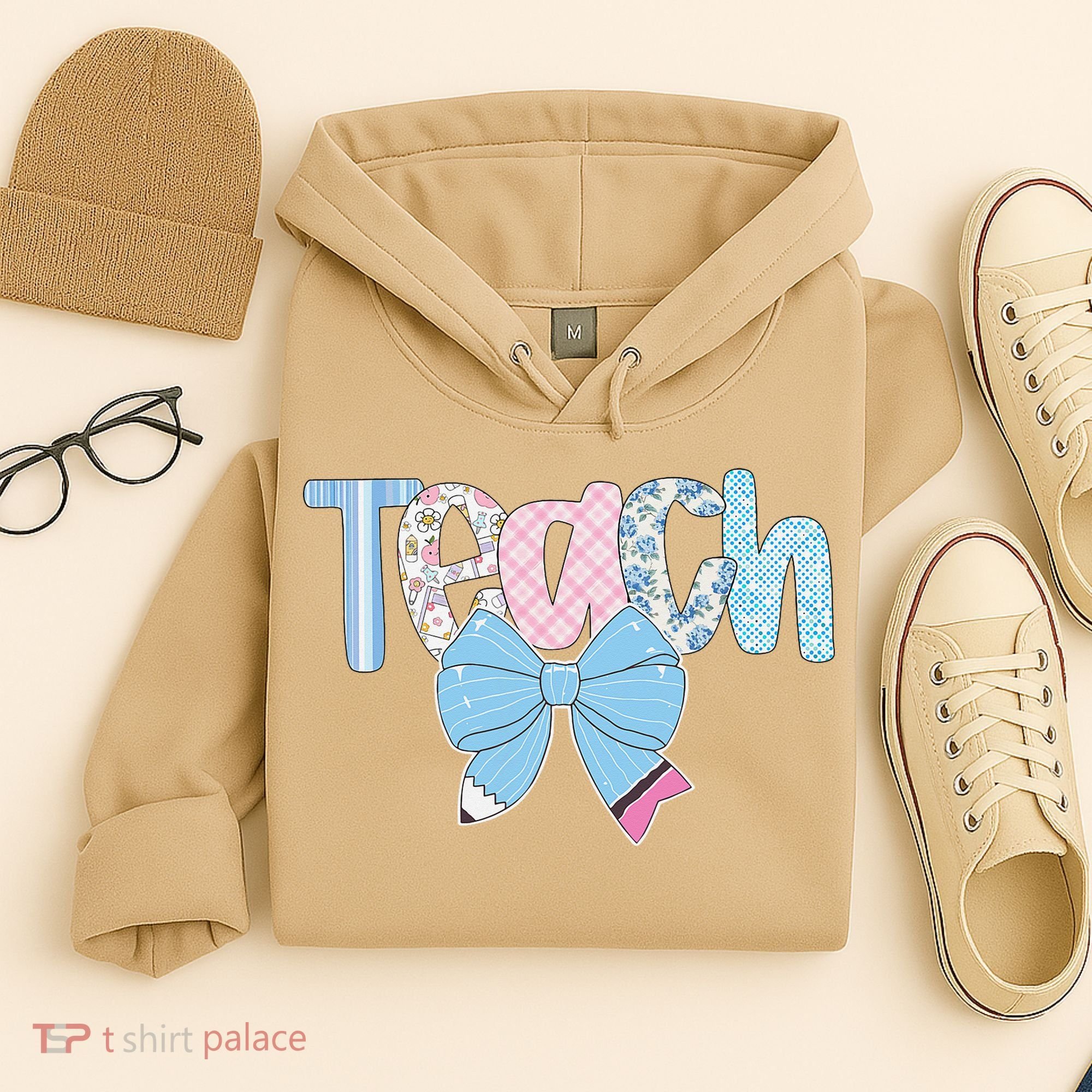 Teach Coquette Bow Teacher Happy First Day Back To School Hoodie