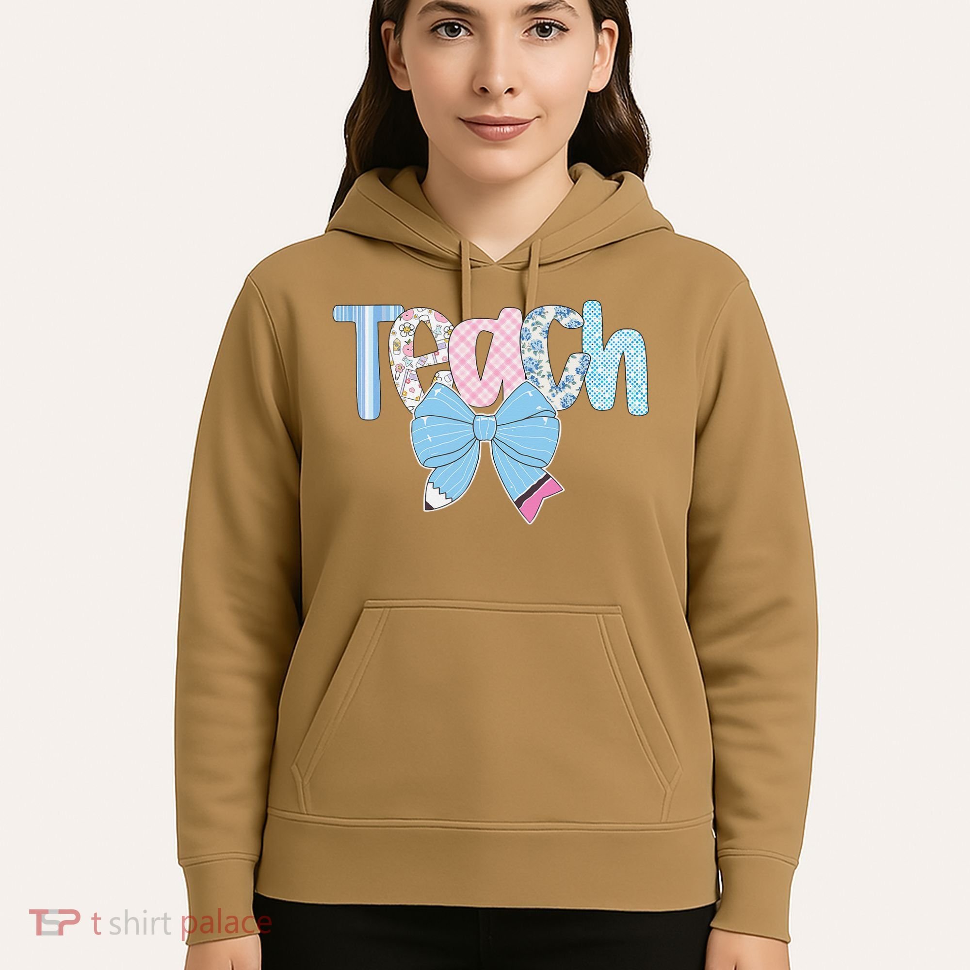 Teach Coquette Bow Teacher Happy First Day Back To School Hoodie
