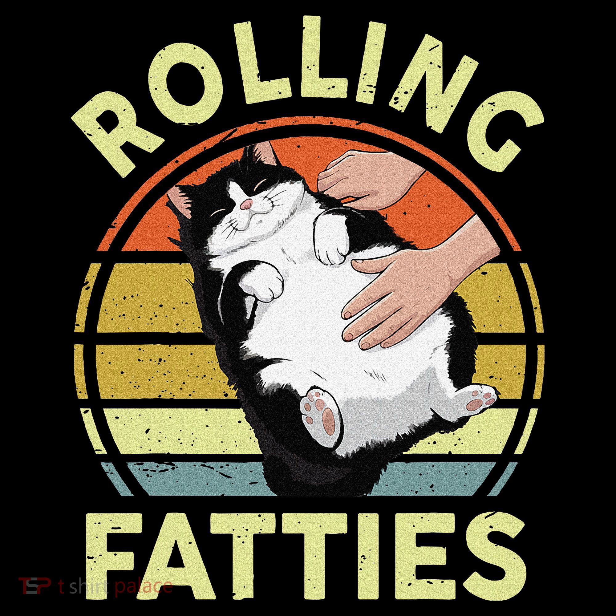 Tuxedo Cat Breed Rolling Fatties Funny Mom Dad Kitten Retro Coffee Mug