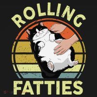 Tuxedo Cat Breed Rolling Fatties Funny Mom Dad Kitten Retro Ornament thumb 1