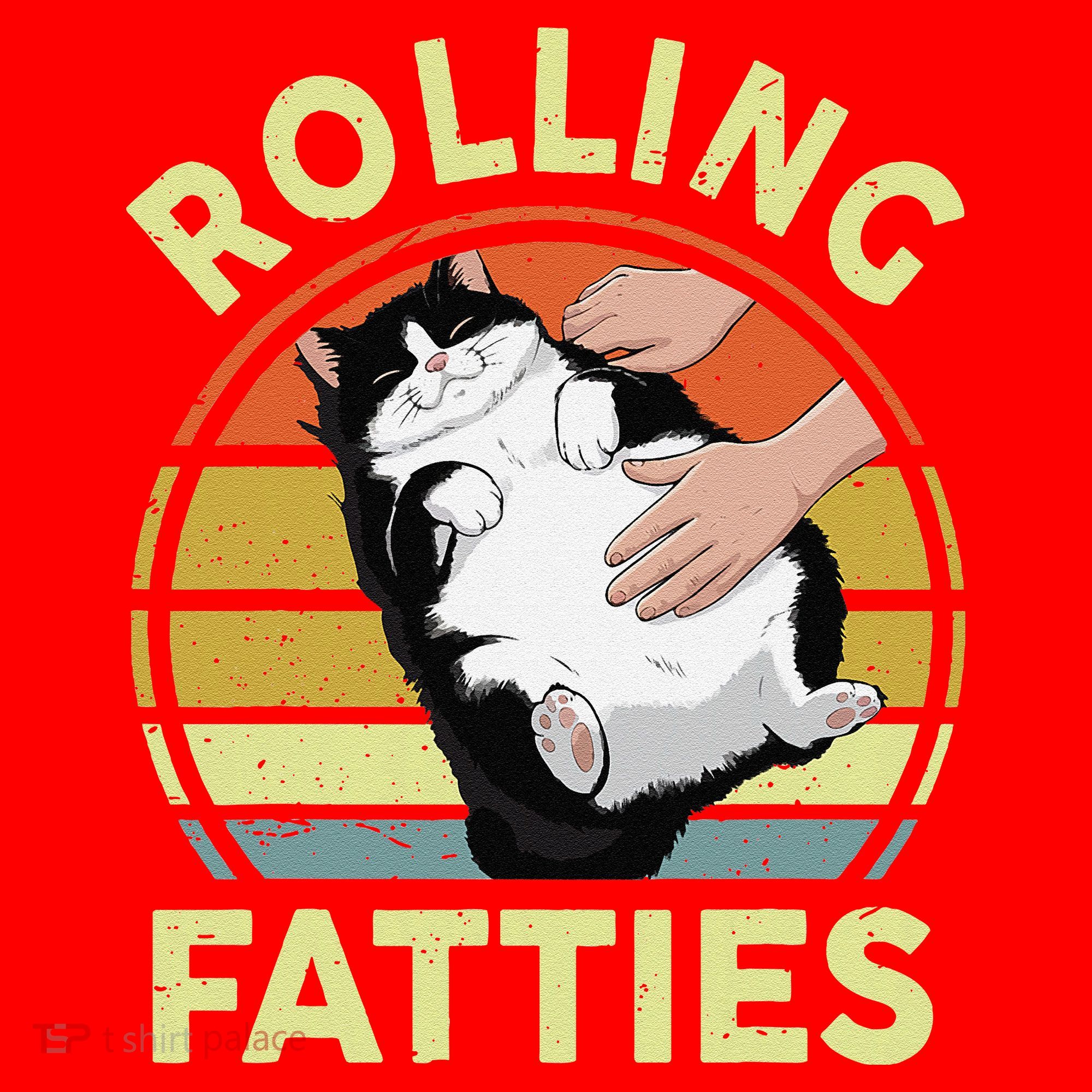 Tuxedo Cat Breed Rolling Fatties Funny Mom Dad Kitten Retro Santa Hat