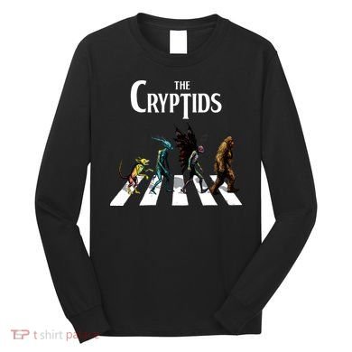 The Cryptids Bigfoot Mothman Wendigo Chupacabra Creatures Long Sleeve Shirt