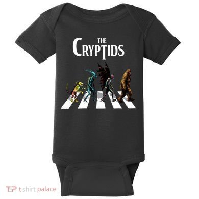 The Cryptids Bigfoot Mothman Wendigo Chupacabra Creatures Baby Bodysuit