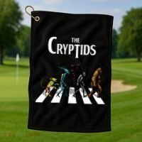 The Cryptids Bigfoot Mothman Wendigo Chupacabra Creatures Golf Towel thumb 1