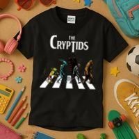 The Cryptids Bigfoot Mothman Wendigo Chupacabra Creatures Kids T-Shirt thumb 3