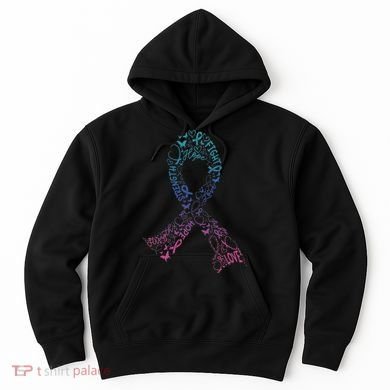 Thyroid Cancer Battle Warrior Gifts Thyroid Ribbon Hoodie