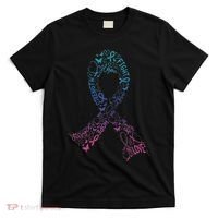 Thyroid Cancer Battle Warrior Gifts Thyroid Ribbon T-Shirt thumb 0