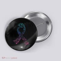 Thyroid Cancer Battle Warrior Gifts Thyroid Ribbon Button thumb 0