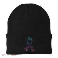 Thyroid Cancer Battle Warrior Gifts Thyroid Ribbon Beanie thumb 0
