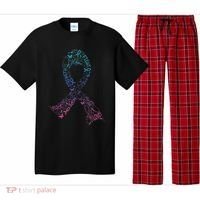 Thyroid Cancer Battle Warrior Gifts Thyroid Ribbon Pajama Set thumb 0