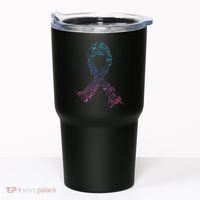 Thyroid Cancer Battle Warrior Gifts Thyroid Ribbon Tumbler thumb 0