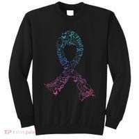 Thyroid Cancer Battle Warrior Gifts Thyroid Ribbon Tall Sweatshirt thumb 0