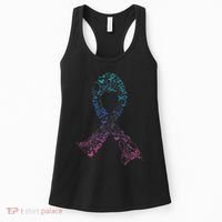 Thyroid Cancer Battle Warrior Gifts Thyroid Ribbon Women's Tank Top thumb 0
