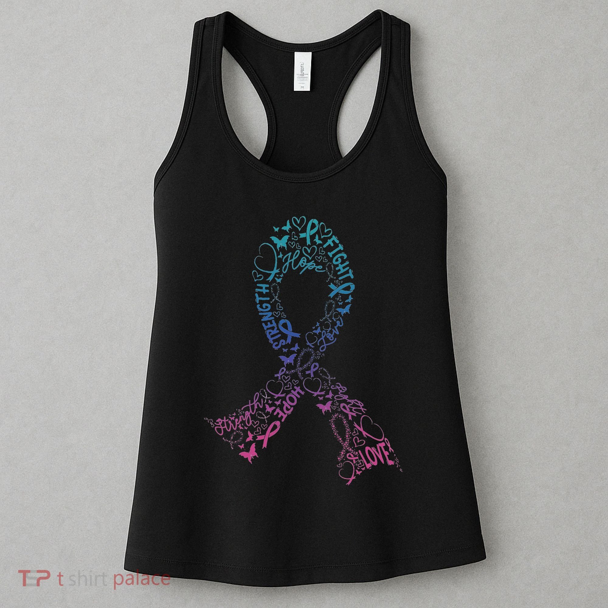 Thyroid Cancer Battle Warrior Gifts Thyroid Ribbon Women's Tank Top